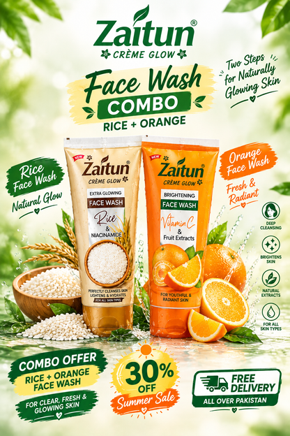 Zaitun Face Wash Combo – Brightening & Glowing Skin | 2-in-1 Face Wash