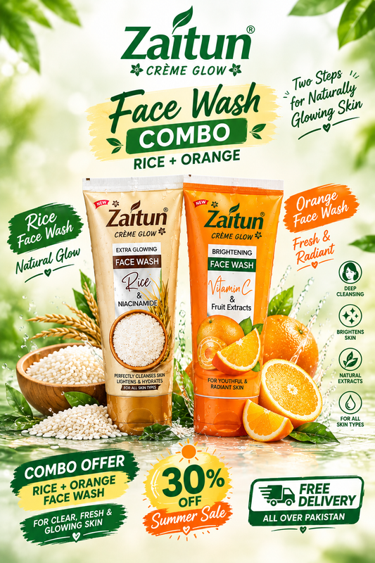Zaitun Face Wash Combo – Brightening & Glowing Skin | 2-in-1 Face Wash