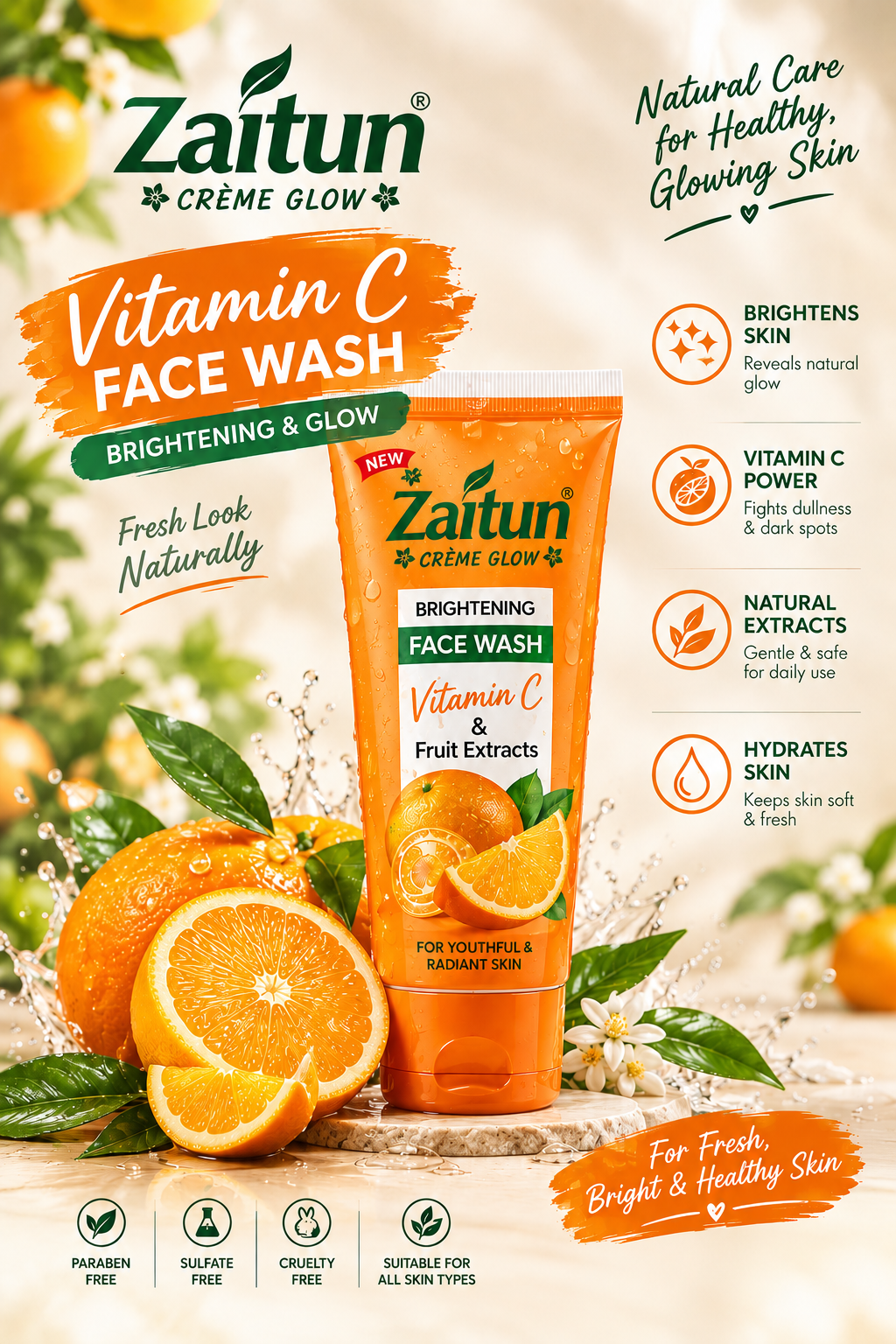 Zaitun Face Wash Combo – Brightening & Glowing Skin | 2-in-1 Face Wash